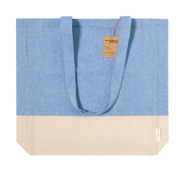 Kauna cotton shopping bag Blue