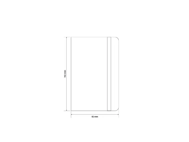 NOTE MINI Notes A6 s elastičnom trakom Crna