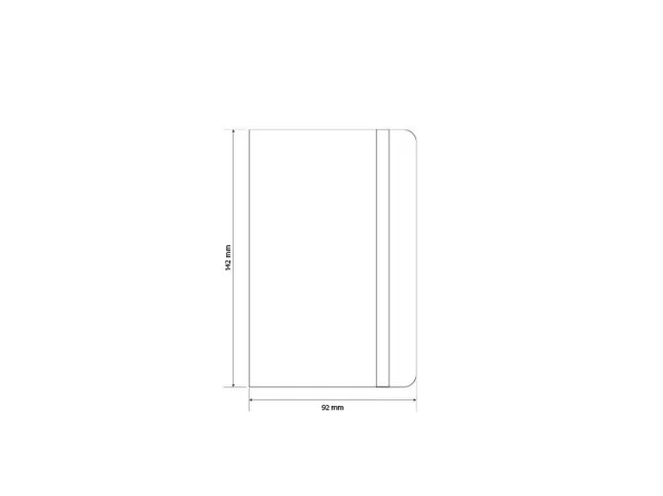 NOTE MINI Notes A6 s elastičnom trakom Plava