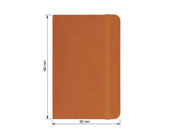 NOTE MINI notebook A6 with elastic closure Orange