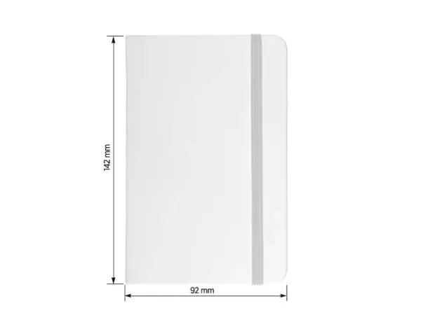 NOTE MINI notebook A6 with elastic closure White