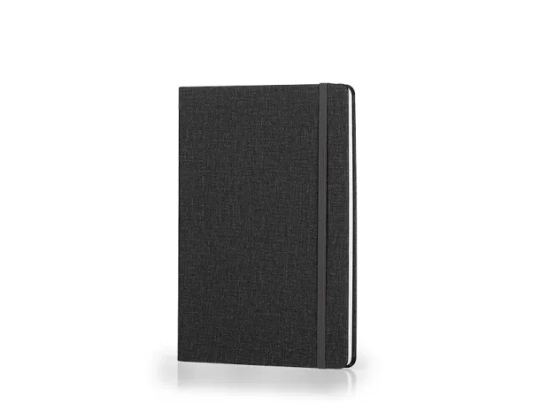 ELEGANT A5 notebook with elastic band Black