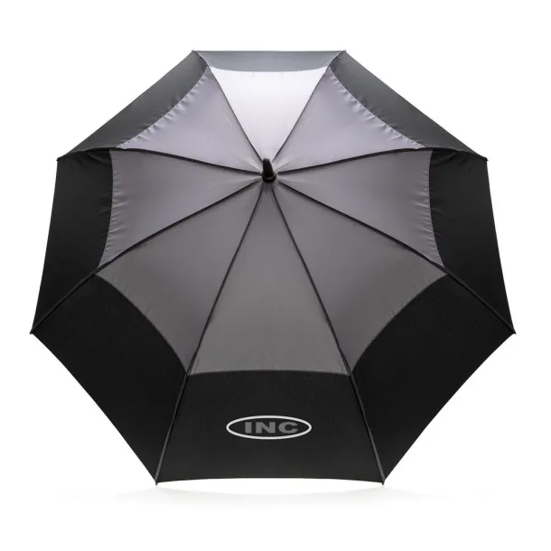  27" Impact AWARE™ RPET auto open stormproof umbrella - XD Collection Anthracite 