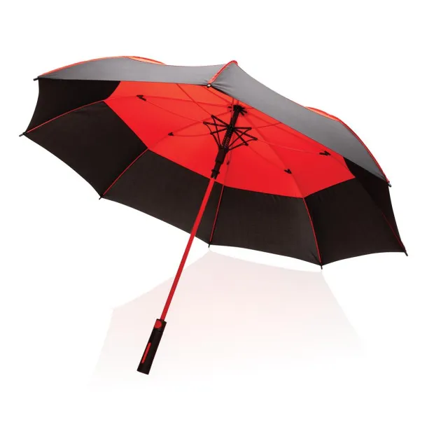  27" Impact AWARE™ RPET auto open stormproof umbrella - XD Collection Crvena 