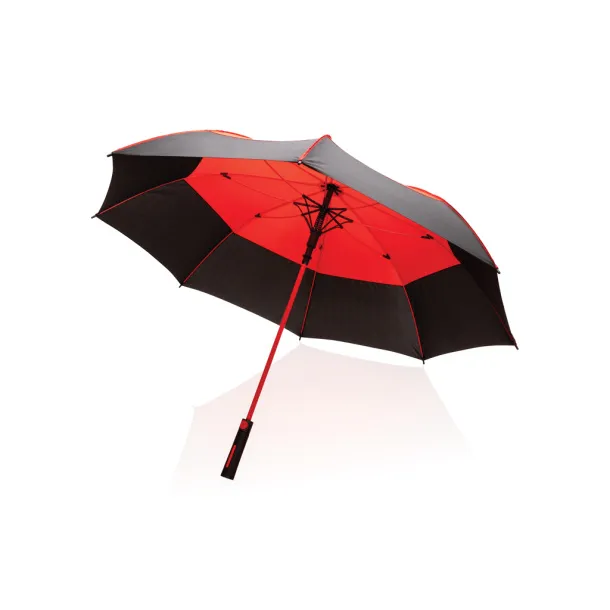  27" Impact AWARE™ RPET auto open stormproof umbrella - XD Collection Crvena 