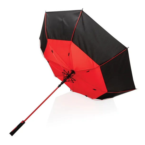  27" Impact AWARE™ RPET auto open stormproof umbrella - XD Collection Crvena 