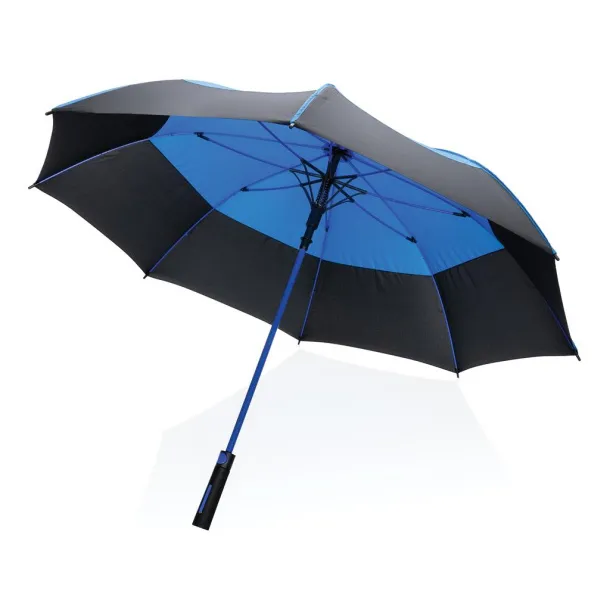  27" Impact AWARE™ RPET auto open stormproof umbrella - XD Collection Blue 