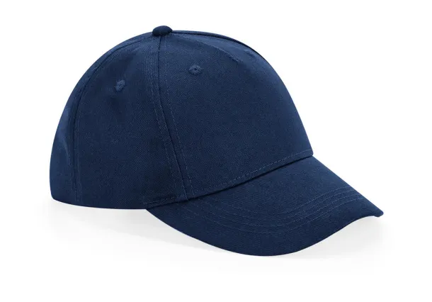  Junior Organic Cotton 5 Panel Cap - Beechfield Navy