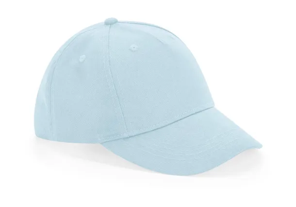  Junior Organic Cotton 5 Panel Cap - Beechfield Powder Blue