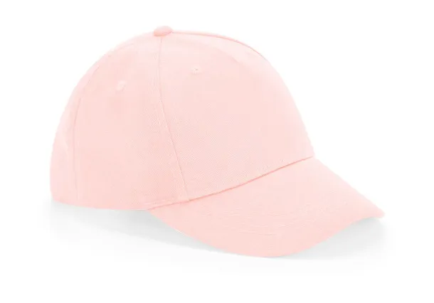  Junior Organic Cotton 5 Panel Cap - Beechfield Powder Pink