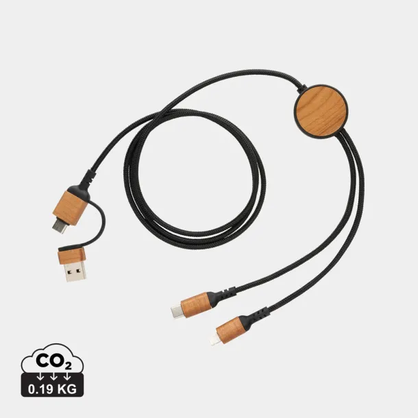  Ohio RCS certified recycled plastic 6-in-1 cable - XD Collection Black 