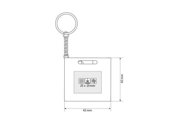 BRICK key holder with tape measure Black