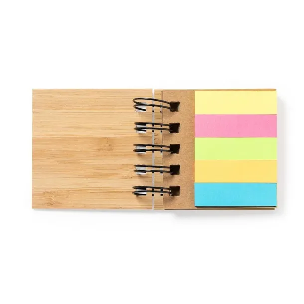  Bamboo memo holder, sticky notes light brown