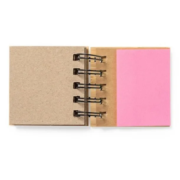  Bamboo memo holder, sticky notes light brown