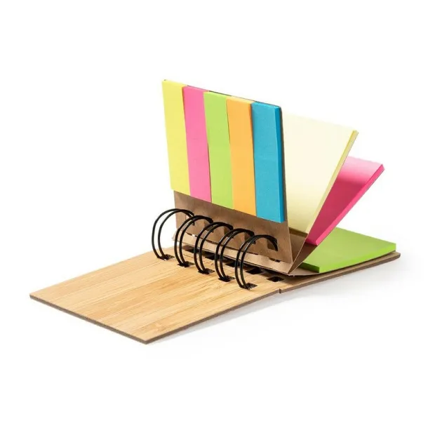  Bamboo memo holder, sticky notes light brown