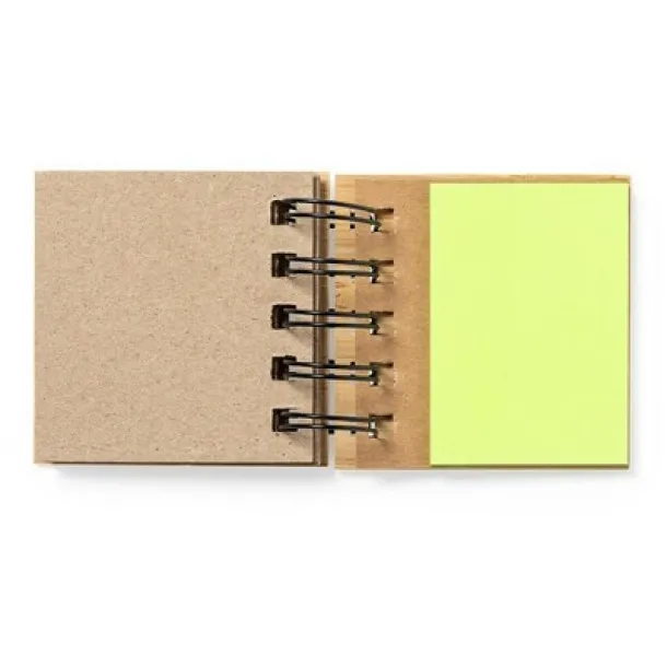  Bamboo memo holder, sticky notes light brown