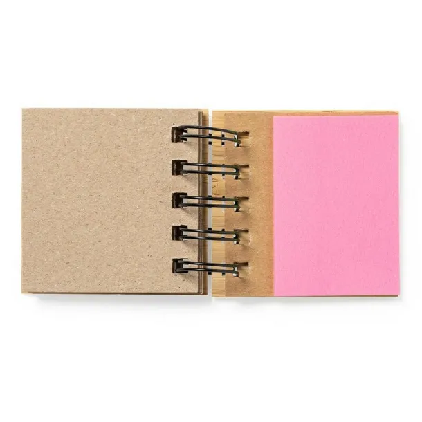  Bamboo memo holder, sticky notes light brown