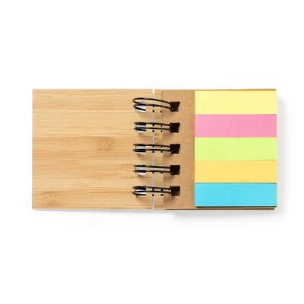  Bamboo memo holder, sticky notes light brown