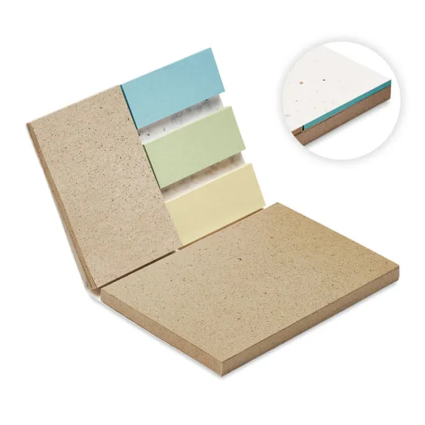 GROW ME Grass seed paper memo set White