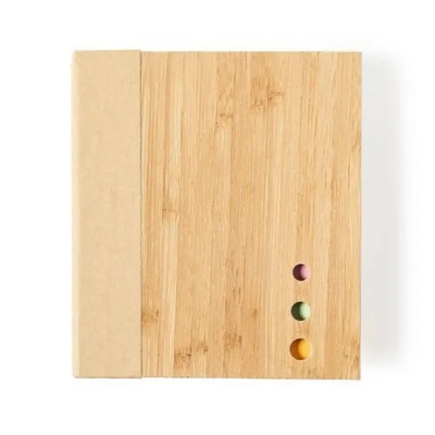  Bamboo memo holder, sticky notes light brown