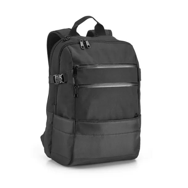 ZIPPERS Laptop backpack Black