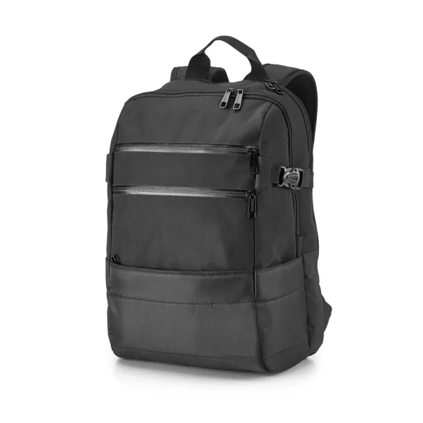 ZIPPERS Laptop backpack Black