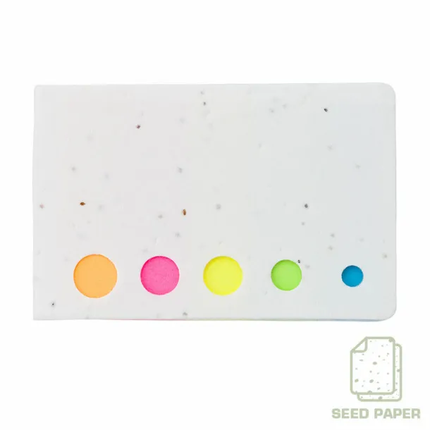  Memo holder, sticky notes, seed paper Bijela
