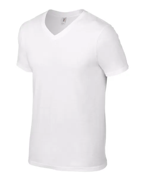  ADULT LIGHTWEIGHT V-NECK TEE - Anvil White