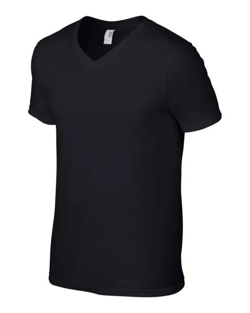  ADULT LIGHTWEIGHT V-NECK TEE - Anvil Black