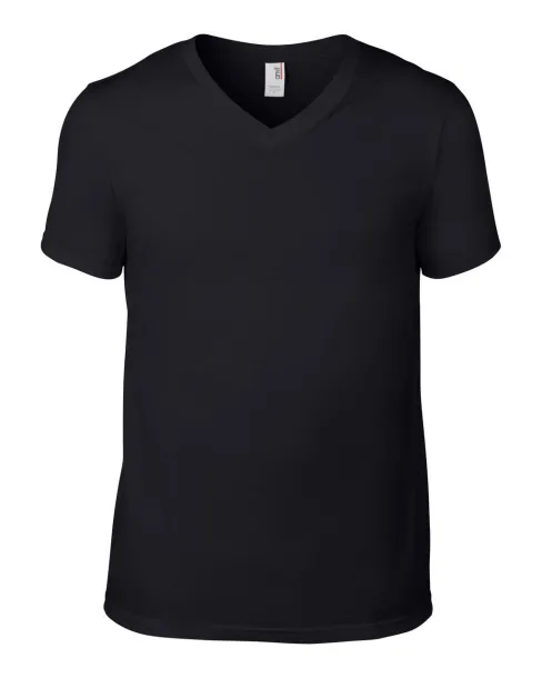  ADULT LIGHTWEIGHT V-NECK TEE - Anvil Black