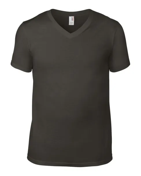  ADULT LIGHTWEIGHT V-NECK TEE - Anvil Smoke