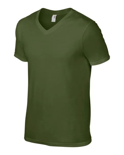  ADULT LIGHTWEIGHT V-NECK TEE - Anvil City Green