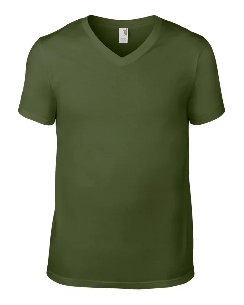  ADULT LIGHTWEIGHT V-NECK TEE - Anvil City Green