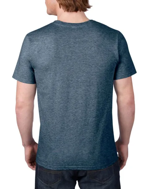  Lagana majica kratkih rukava s V ovratnikom - Anvil Heather Navy