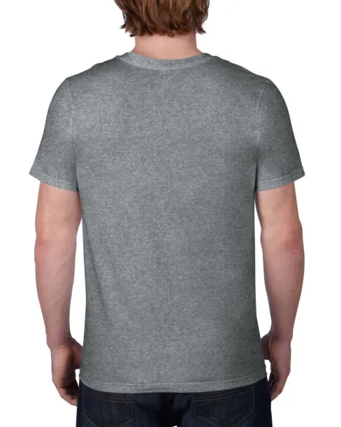  Lagana majica kratkih rukava s V ovratnikom - Anvil Graphite Heather