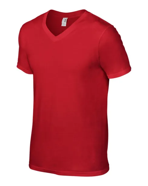  ADULT LIGHTWEIGHT V-NECK TEE - Anvil Red