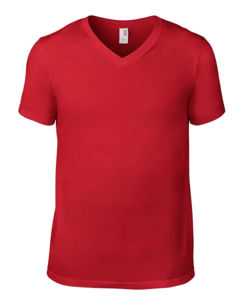  ADULT LIGHTWEIGHT V-NECK TEE - Anvil Red