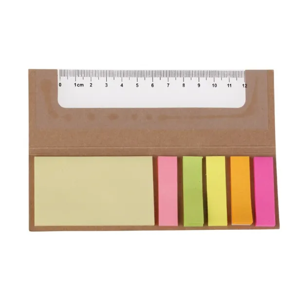 MEMO RULER set of sticky notes Brown