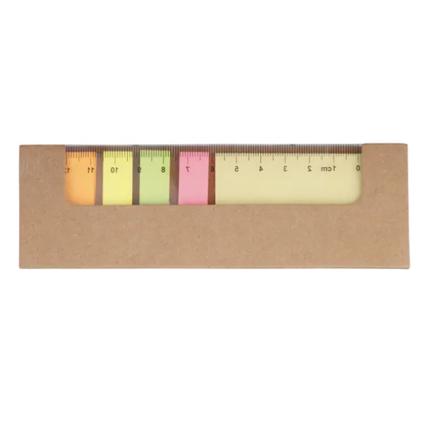 MEMO RULER set of sticky notes Brown