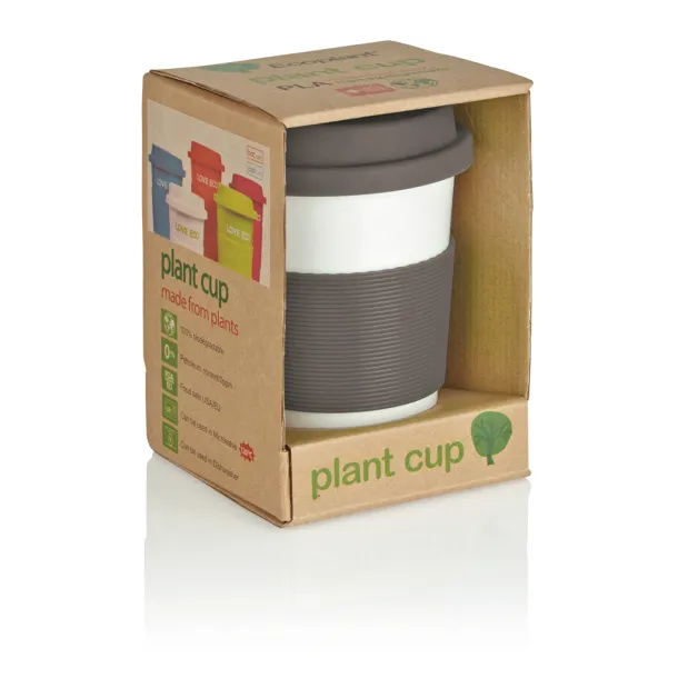  ECO PLA šalica za kavu, 350 ml - XD Collection Cool Grey 9 Bijela