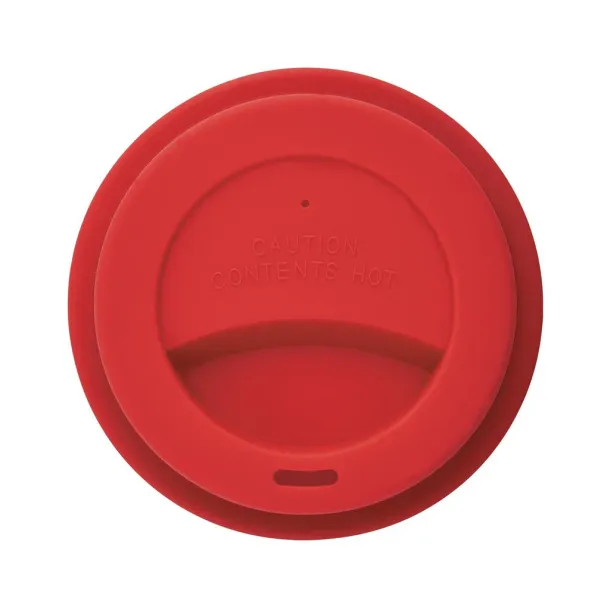  ECO PLA šalica za kavu, 350 ml - XD Collection Crvena Bijela