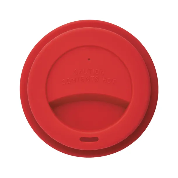  ECO PLA šalica za kavu, 350 ml - XD Collection Crvena Bijela