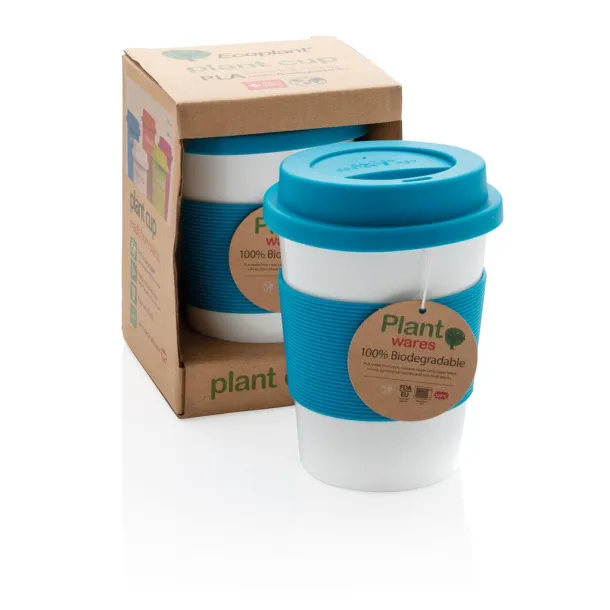  ECO PLA šalica za kavu, 350 ml - XD Collection Plava Bijela