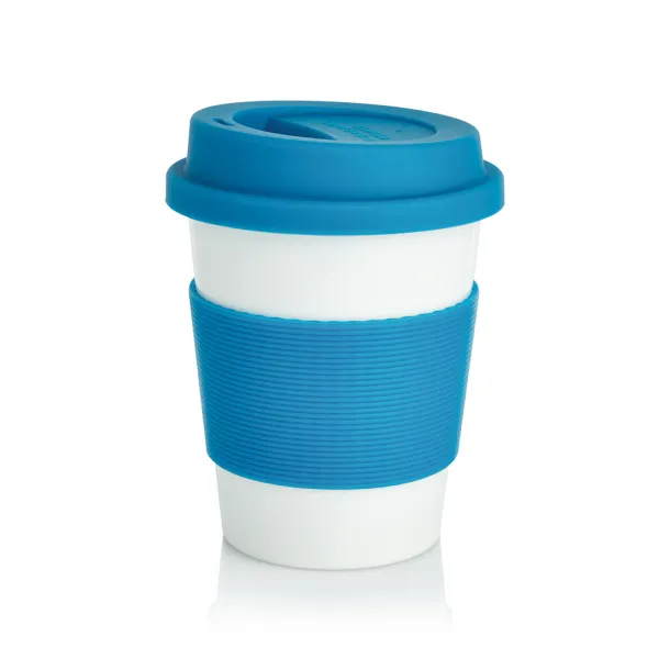  ECO PLA šalica za kavu, 350 ml - XD Collection Plava Bijela
