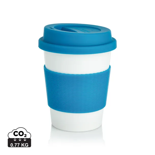  ECO PLA šalica za kavu, 350 ml - XD Collection Plava Bijela