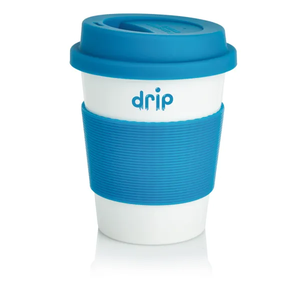  ECO PLA šalica za kavu, 350 ml - XD Collection Plava Bijela