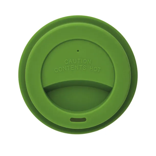  ECO PLA šalica za kavu, 350 ml - XD Collection Zelena Bijela