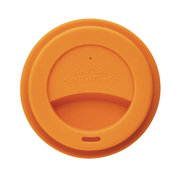  ECO PLA šalica za kavu, 350 ml - XD Collection Narančasta Bijela