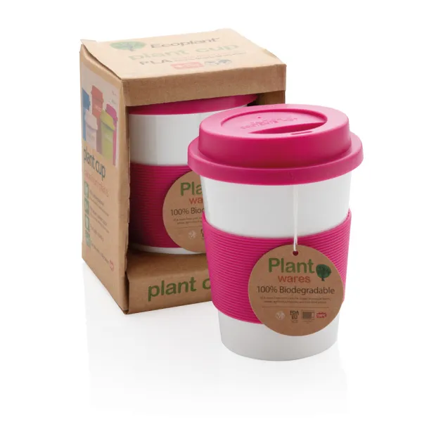  ECO PLA šalica za kavu, 350 ml - XD Collection Roza Bijela