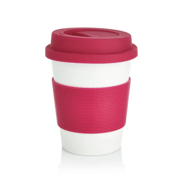  ECO PLA šalica za kavu, 350 ml - XD Collection Roza Bijela